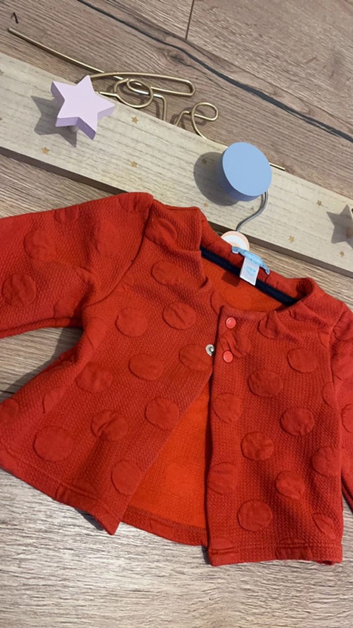 Gilet 12 mois rouge - photo numéro 2