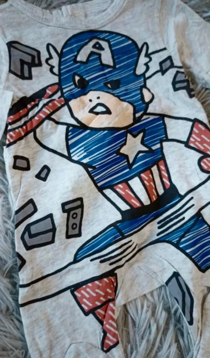 Pyjama capitaine américa naissance 🐯 - photo numéro 2