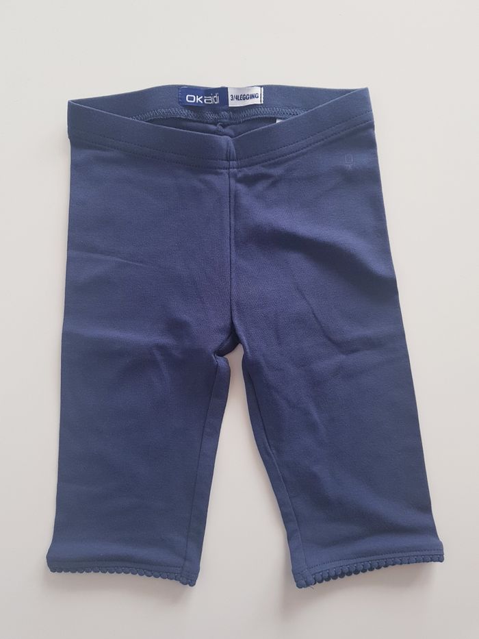 Okaïdi - Legging ¾ / court - Bleu marine - Neuf avec étiquette ! (3 ans)
