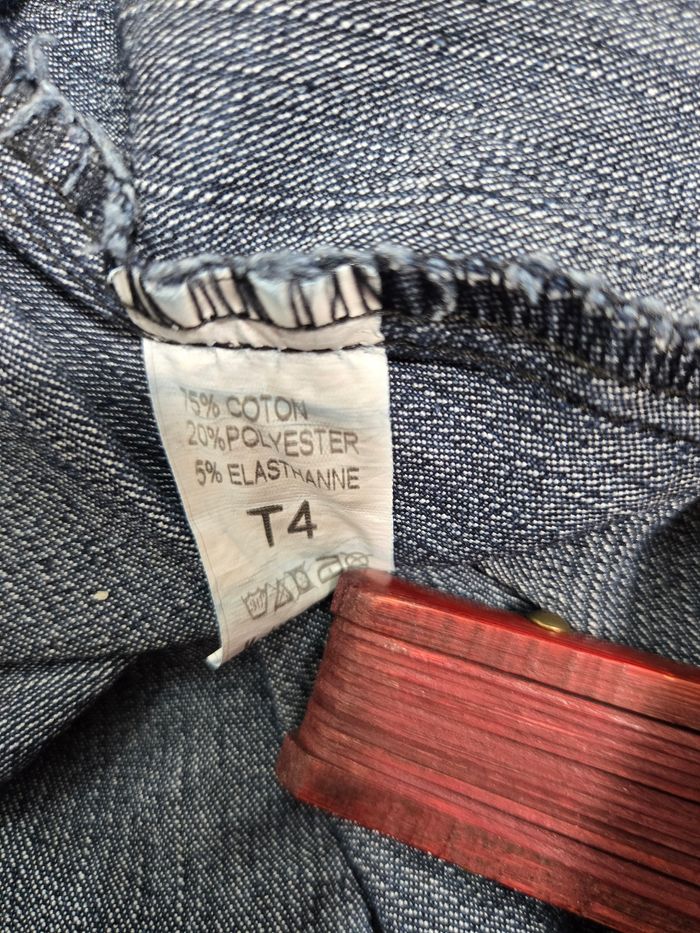 Jeans court ceinture élastique taille 4 - photo numéro 4