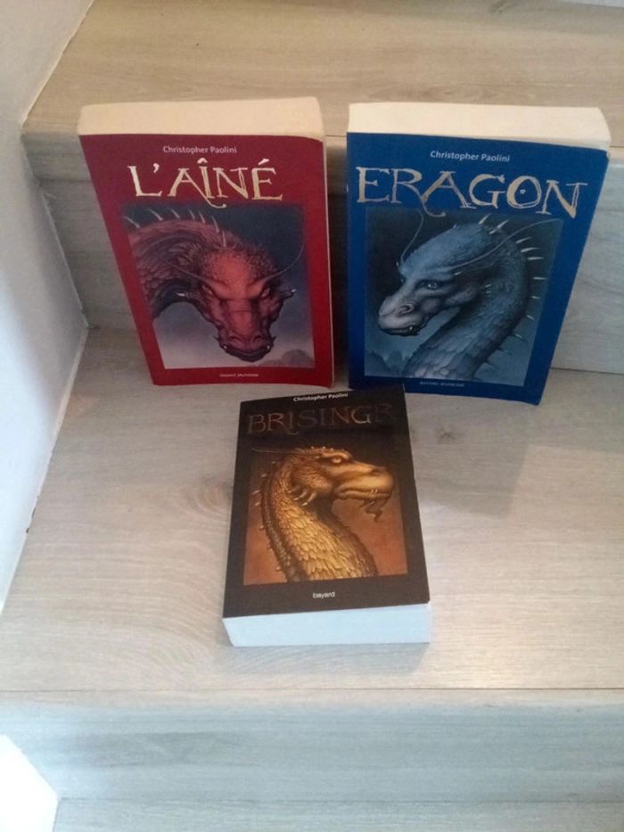 Lot de 3 livres sur les dragons de Christopher Paolini Beebs