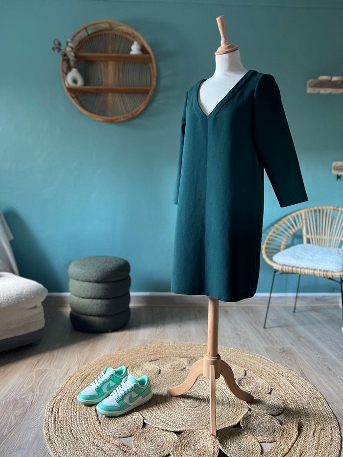 💚 Robe Courte Mango – Vert Sapin / Taille S - photo numéro 3