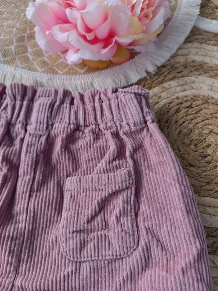 Short hiver bébé fille rose taille 24 mois - photo numéro 5