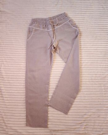 Pantalon en lin gris – Taille 38, parfait printemps/été/automne