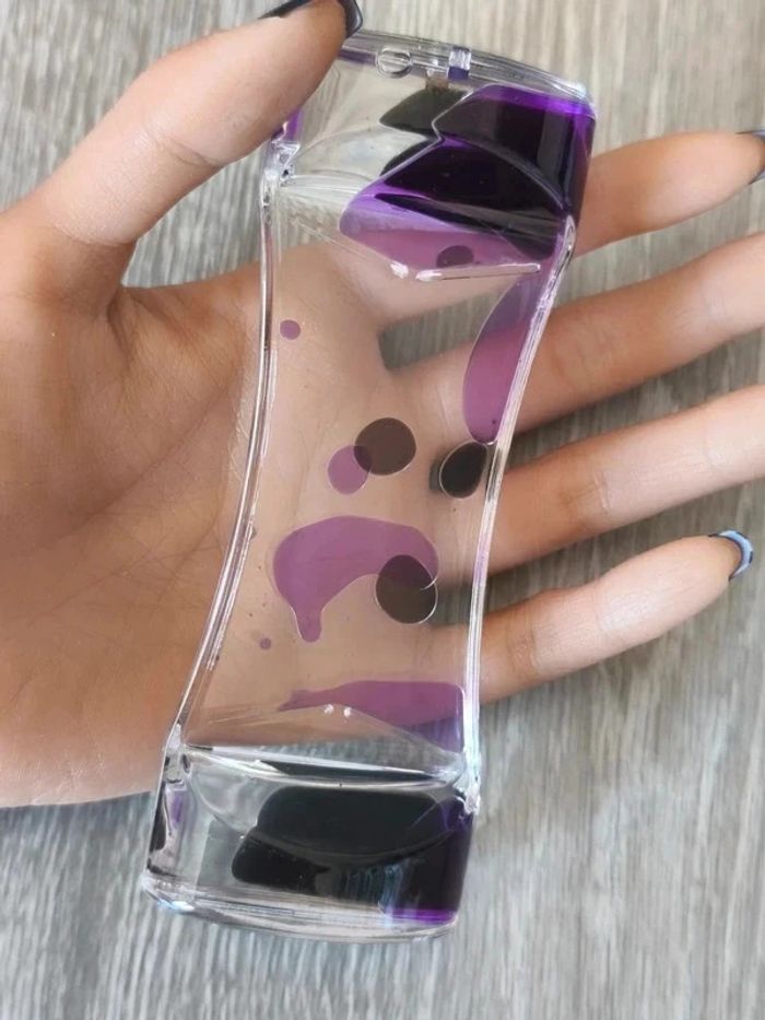 Sablier à huile apaisant noir et violet - photo numéro 5