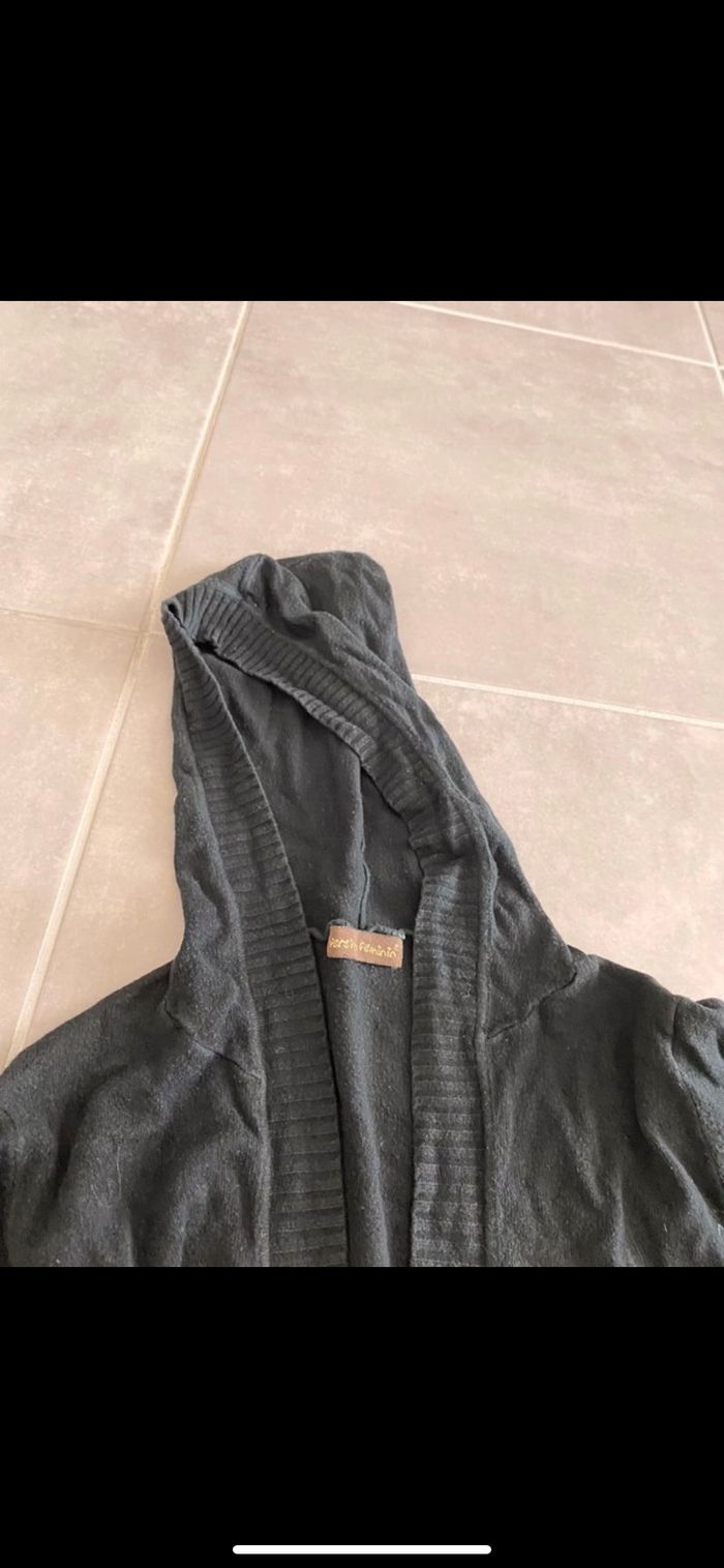 Pull col V à capuche - photo numéro 3