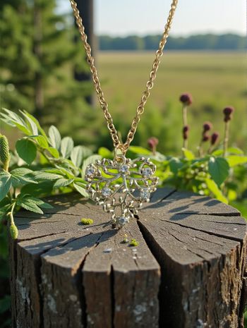 Collier Cœur Doré – Strass Scintillants
