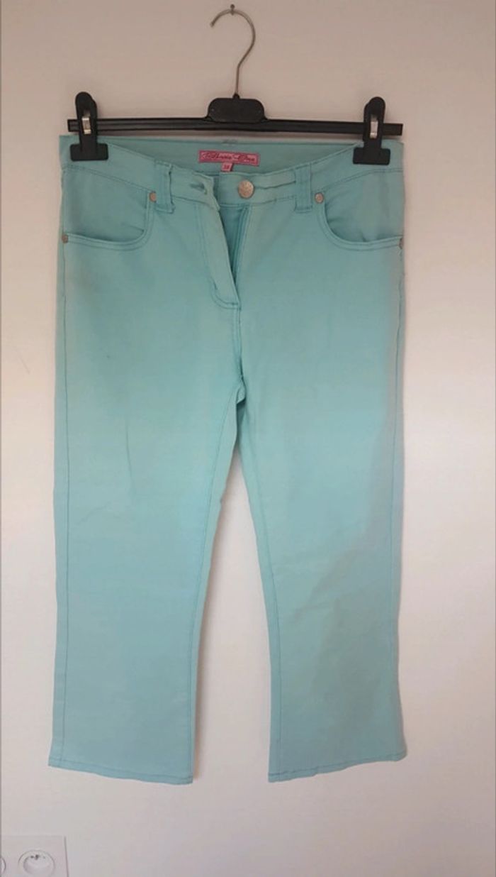 Pantacourt turquoise 38