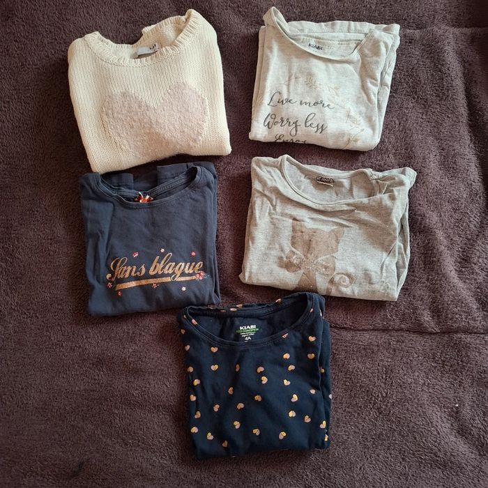 Lot t-shirts fille 4 ans - photo numéro 8