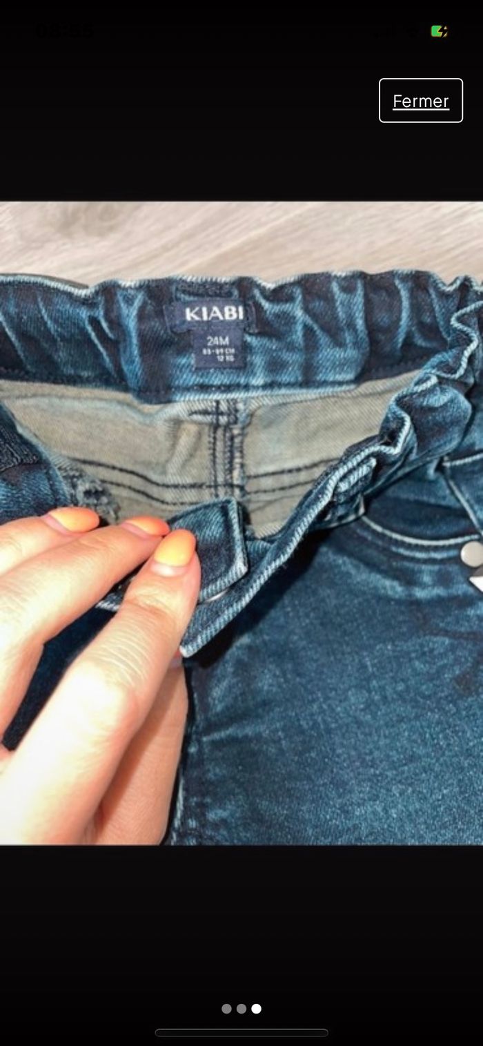 Magnifique Jeans Slim façon motard 2 ans 👖 - photo numéro 3