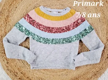 Pull primark 7/8 ans fille
