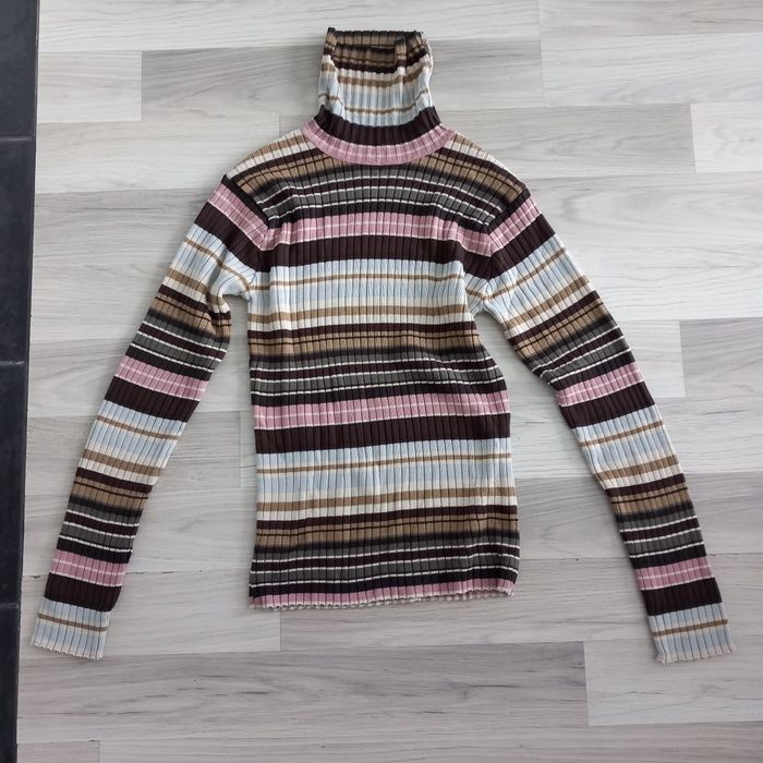 Pull femme à col roulé à rayures Pure  & Simple taille M