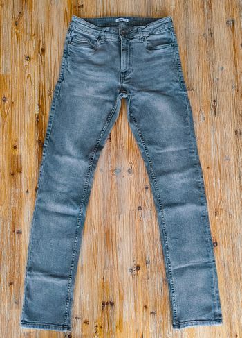 Jean Garçon/Ado GÉMO Gris Délavé Taille 36 (Slim/Coupe Droite)