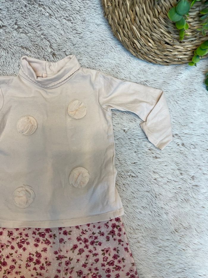 Ensemble legging fleuris et sous pull rose - Kiabi - photo numéro 8