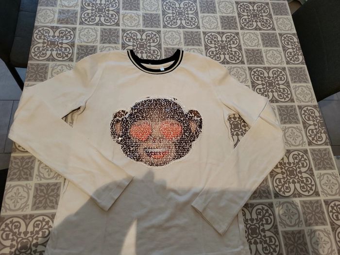 Tee-shirt manches longues sequins - photo numéro 2