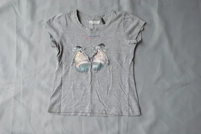 T-shirt IKKS Fille Gris 4 ans - Chaussures Pailletées