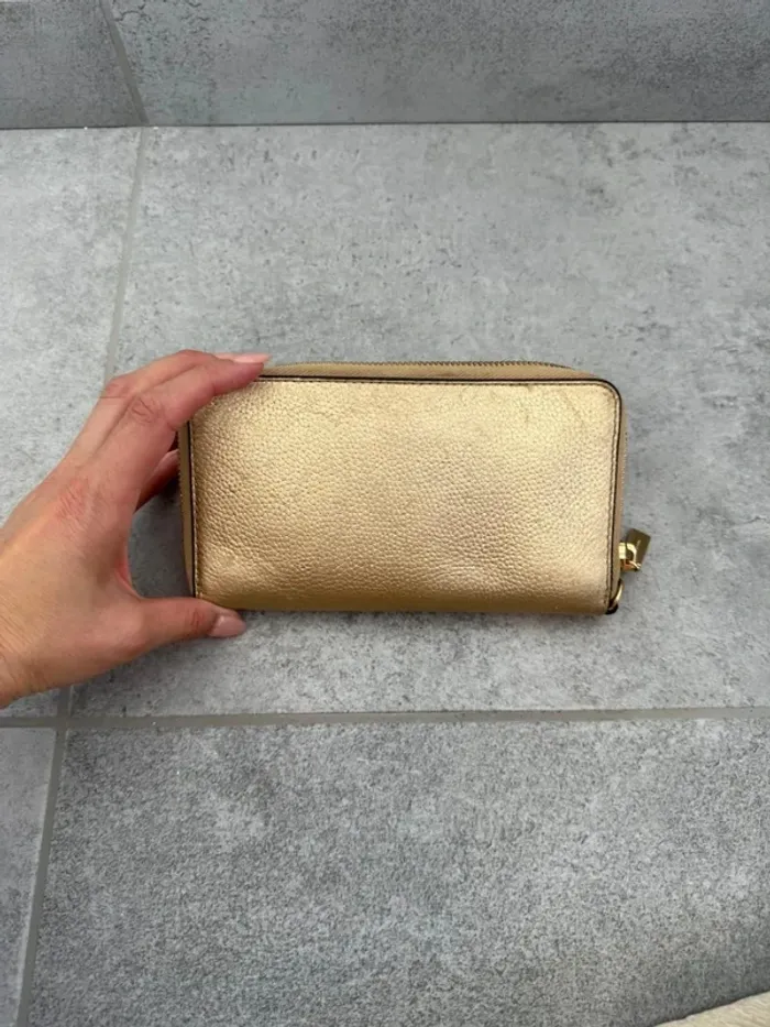 Portefeuille Michael Kors doré - photo numéro 2