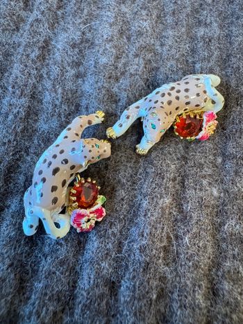 Boucles d’oreilles tiges léopard 