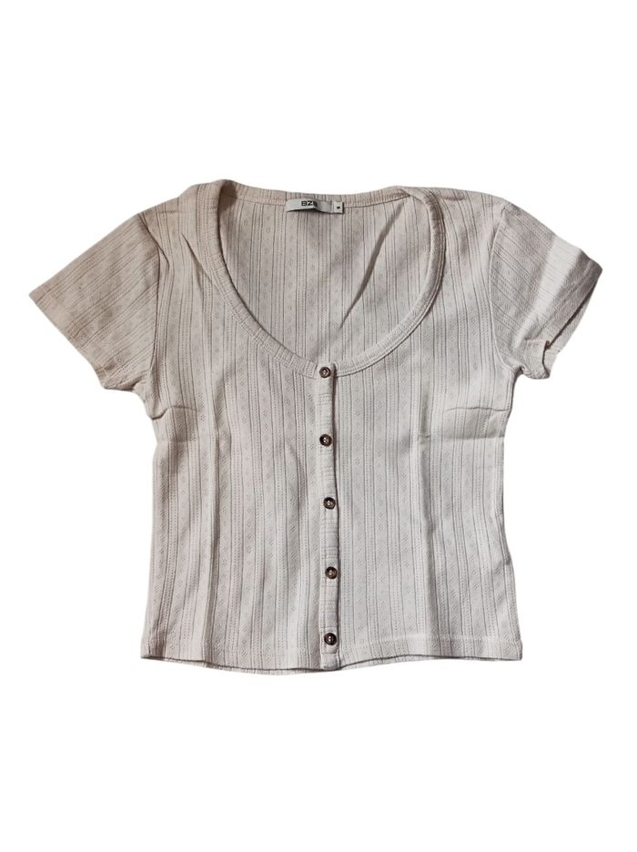 Top court beige taille S