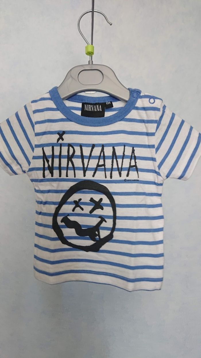 Ensemble, mixte, salopette Cadet Rousselle et tee-shirt Nirvana, 6 mois - photo numéro 4