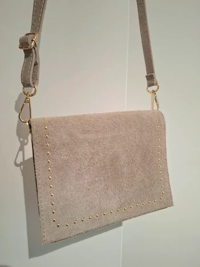 Sac en cuir taupe - très bon état - photo numéro 3