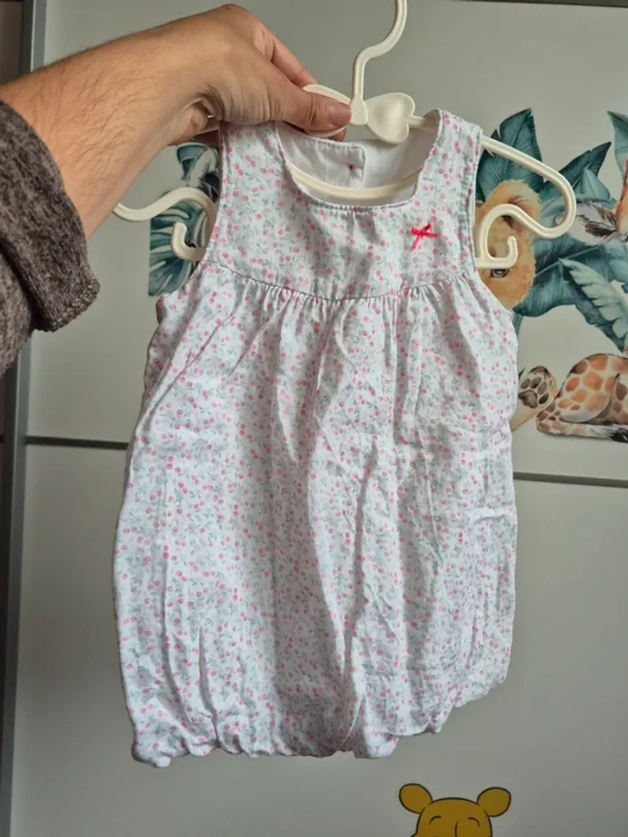 Robe motifs cerises 6 mois 68cm - photo numéro 3