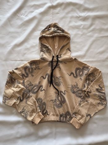 Top à capuche beige à motif dragon - FB Sister - S/36