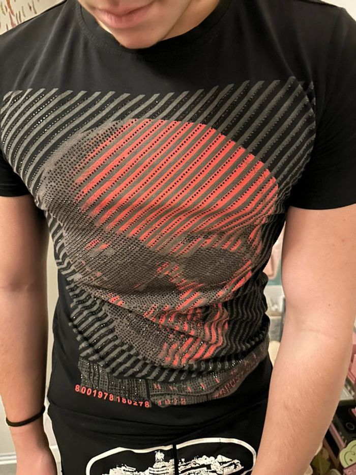 Tee-shirts tête de mort strass - photo numéro 3