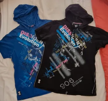 Lot 2 t-shirt capuche