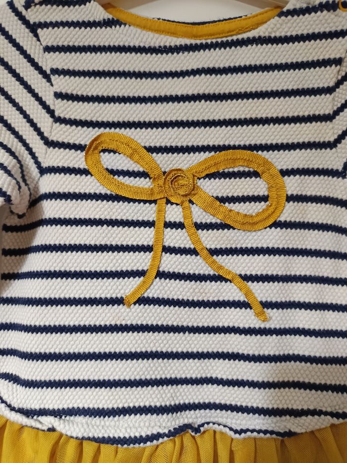 Robe marinière et tulle 12 mois - photo numéro 2