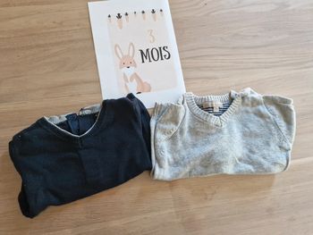 Lot de 2 pulls 3 mois
