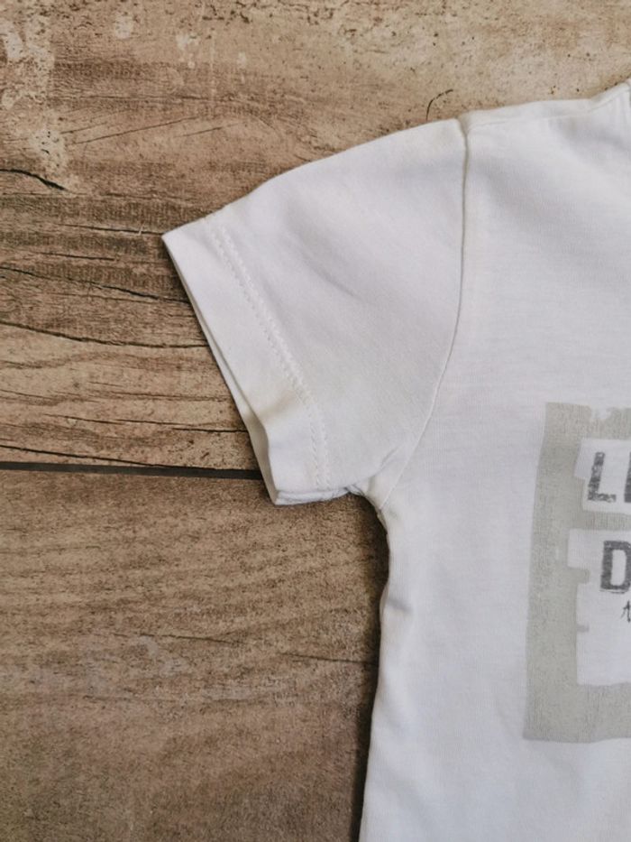🌺Ikks teeshirt blanc et gris 3mois - photo numéro 4