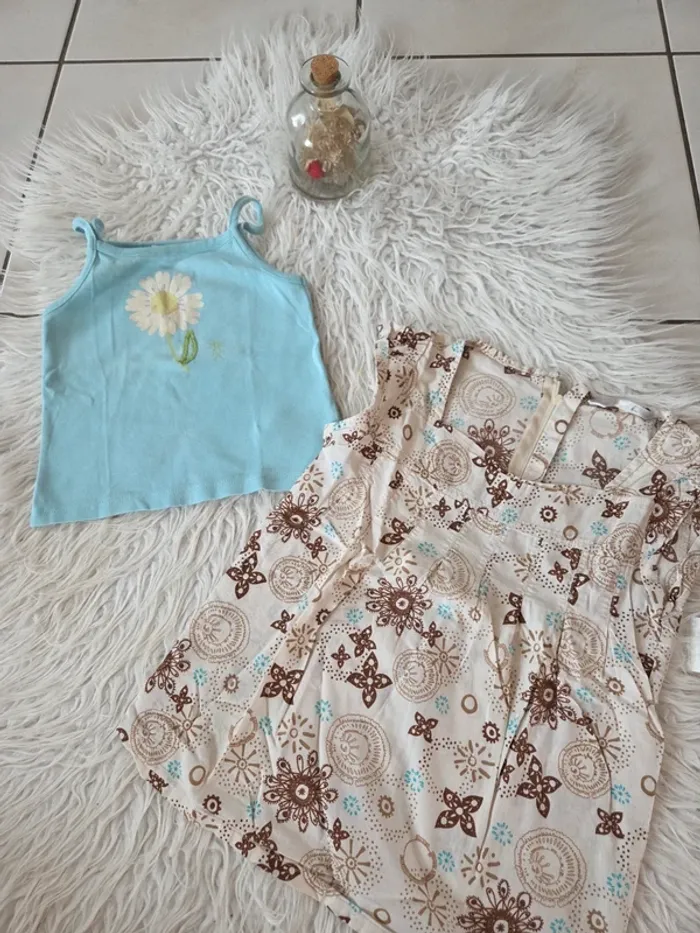 Lot de 2 débardeurs fille T 4ans Okaïdi