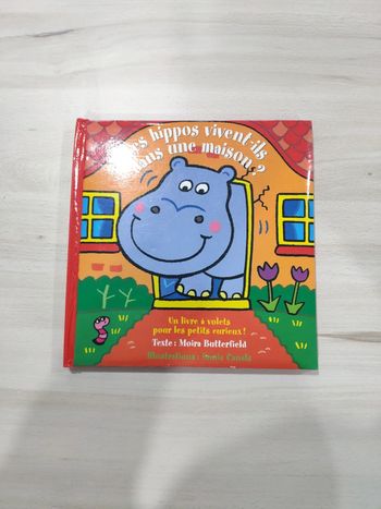 Livre bébé enfants Les hippos vivent ils dans une maison ? Livre à volets