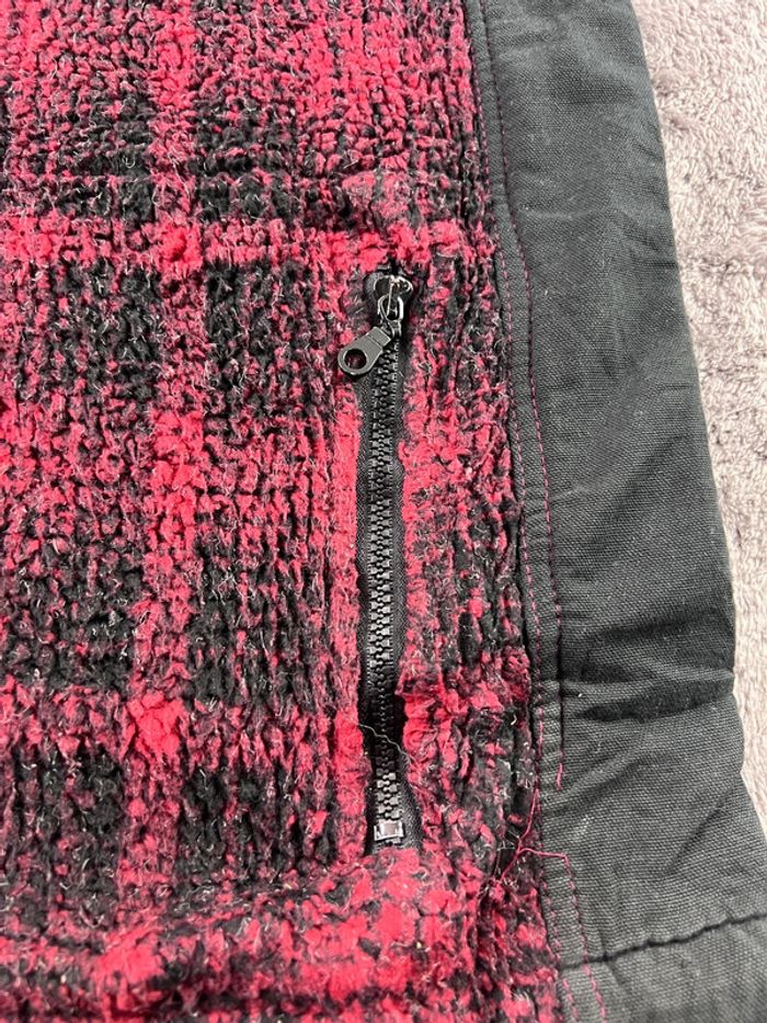Ouray Gilet polaire vintage sans manches à carreaux rouge/noir – Taille S - photo numéro 9