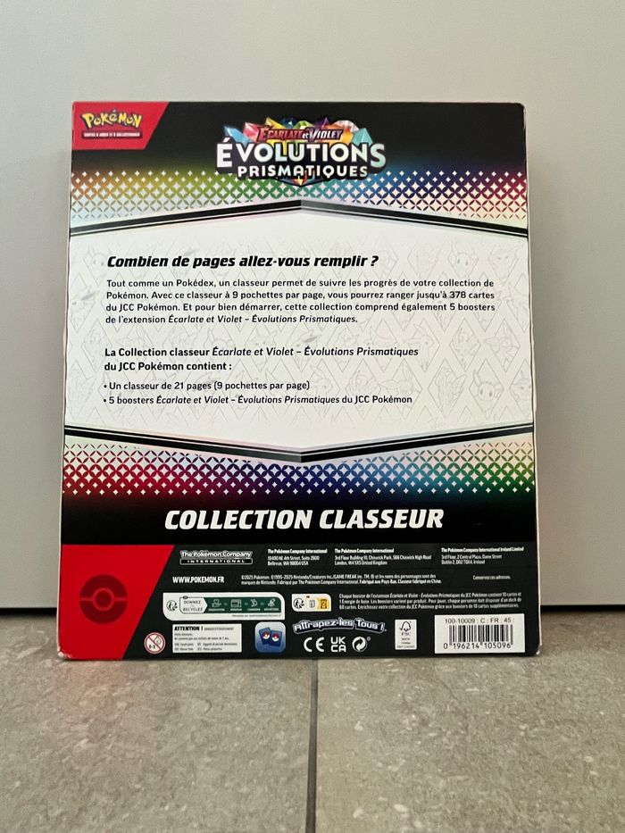 Coffret 5 boosters et classeur Pokémon EV8.5 - Ecarlate et Violet - Evolutions Prismatiques - photo numéro 2