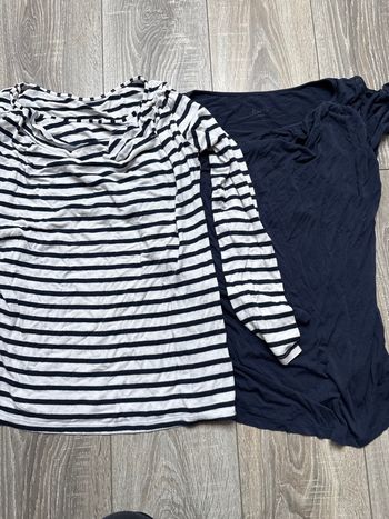 Lot de 2 tee shirt grossesse et allaitement manches longues taille S