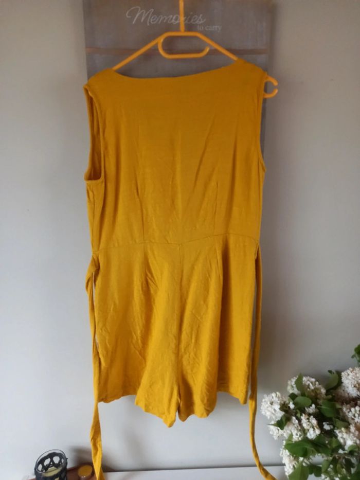 Combishort jaune moutarde en coton - photo numéro 3