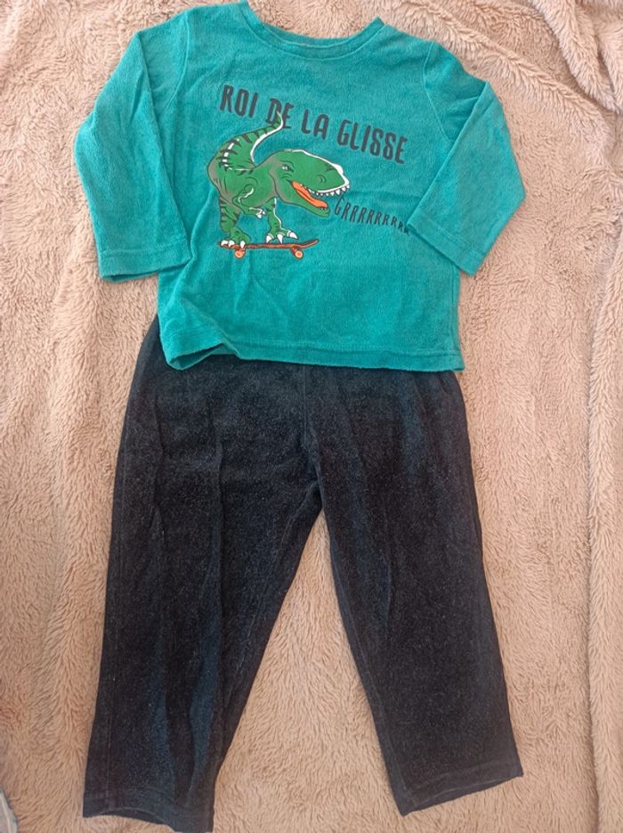 Pyjama velours Dino