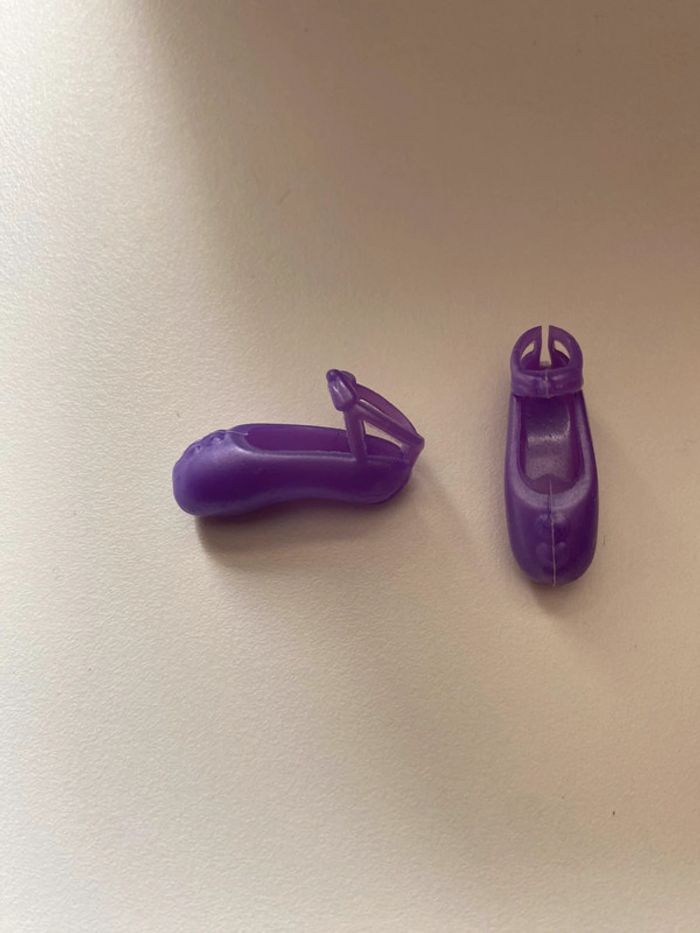 Ballerines pointe violette pour poupée Barbie - photo numéro 3