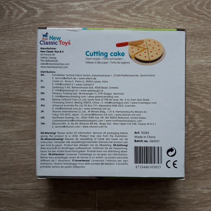 Jouet en bois gateau à découper NEUF - photo numéro 2