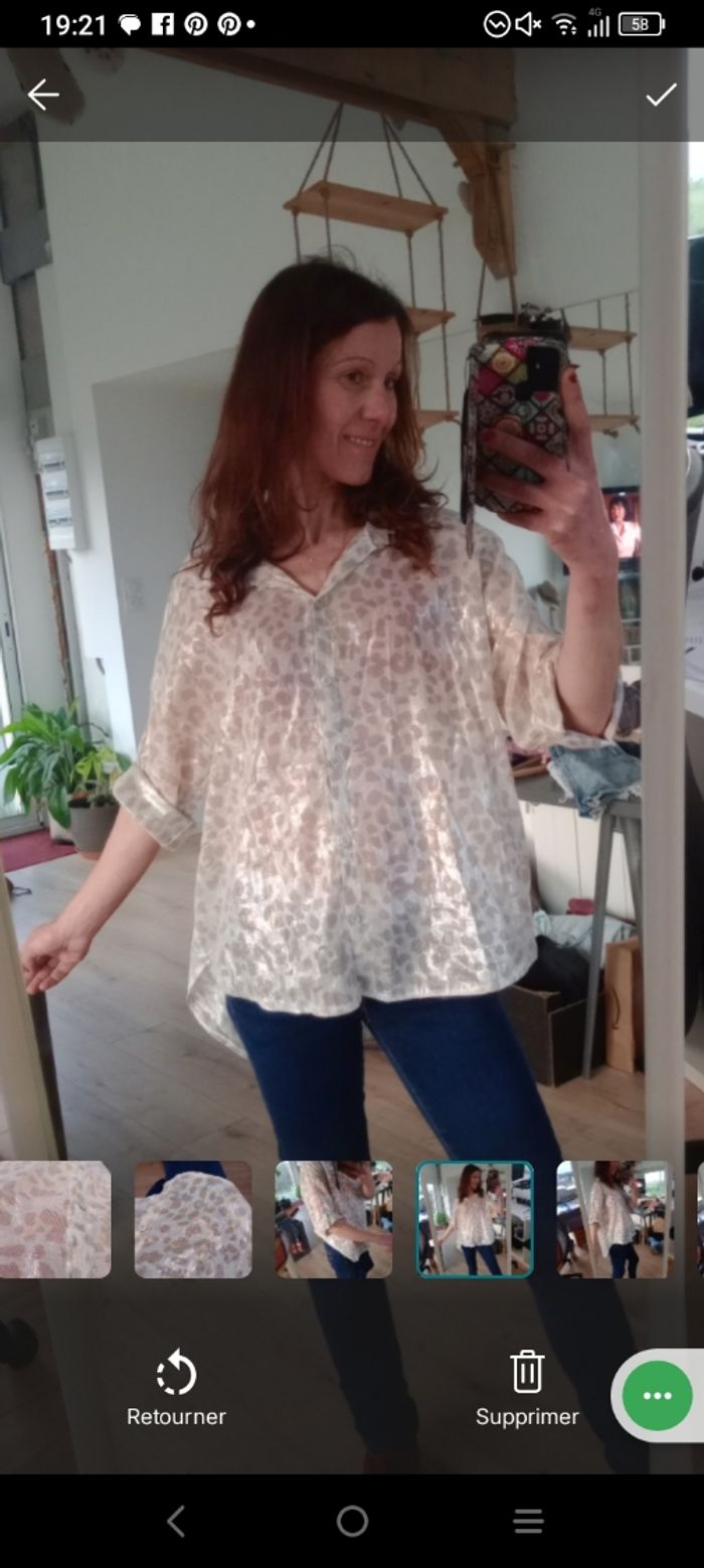 Chemise 44 fluide irisée à motif léopard - Made in Italy c73 - photo numéro 5
