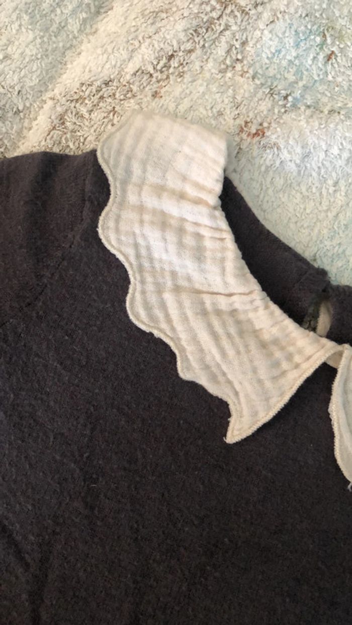 Robe en laine col Claudine - photo numéro 3