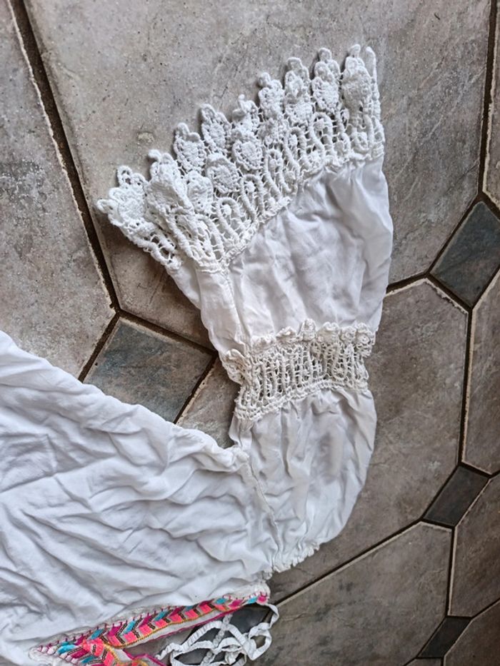 Chemise blouse dentelle taille unique manche - photo numéro 7