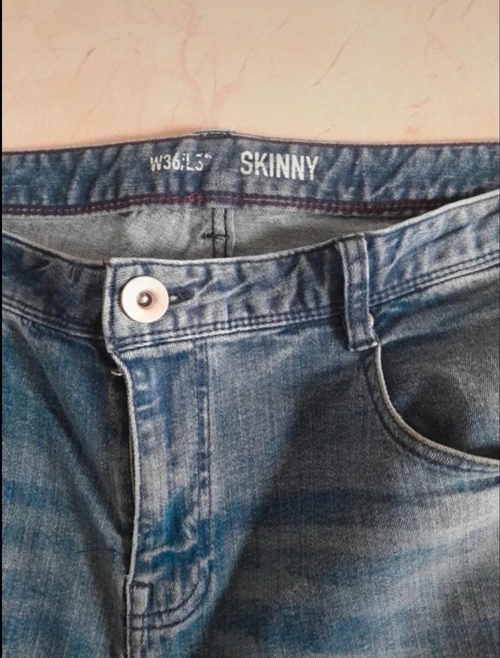 Jean skinny style délavé taille 46💢 - photo numéro 4