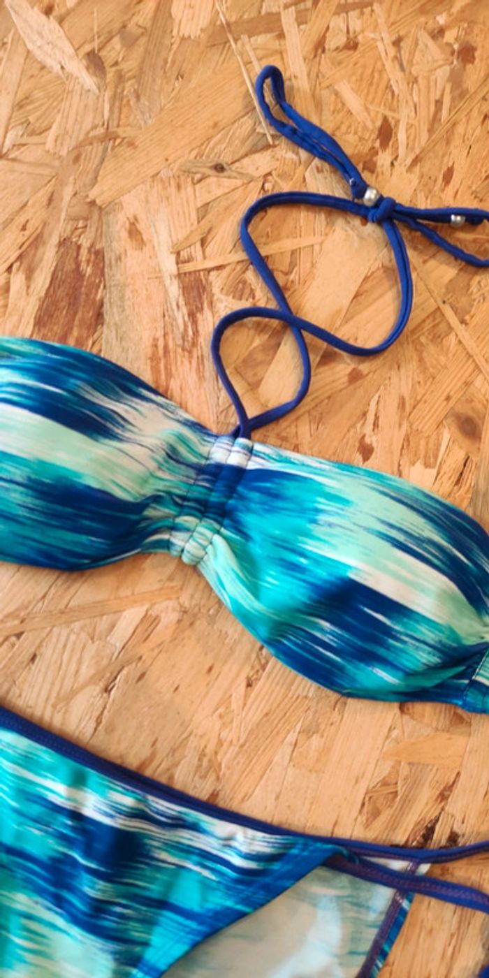 Maillot 2 pièces bleu - photo numéro 2