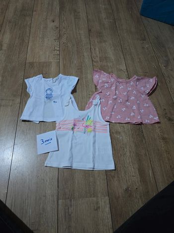 Lot de tee shirt 3 mois fille