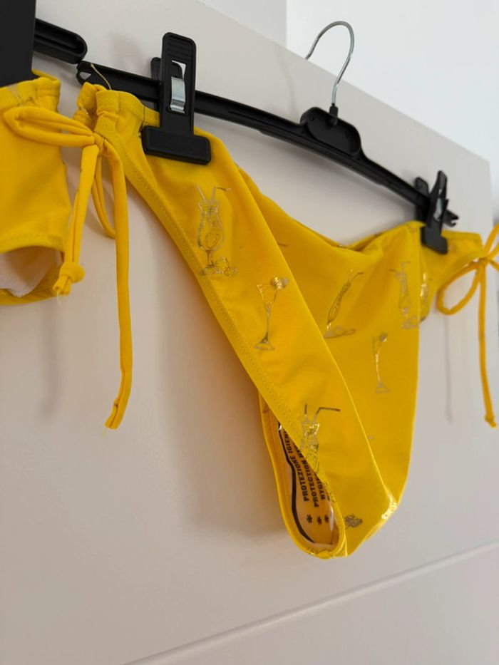 Maillot de bain bikini jaune plage Swimming trucks Traje de baño Costume da bagno neuf - photo numéro 4