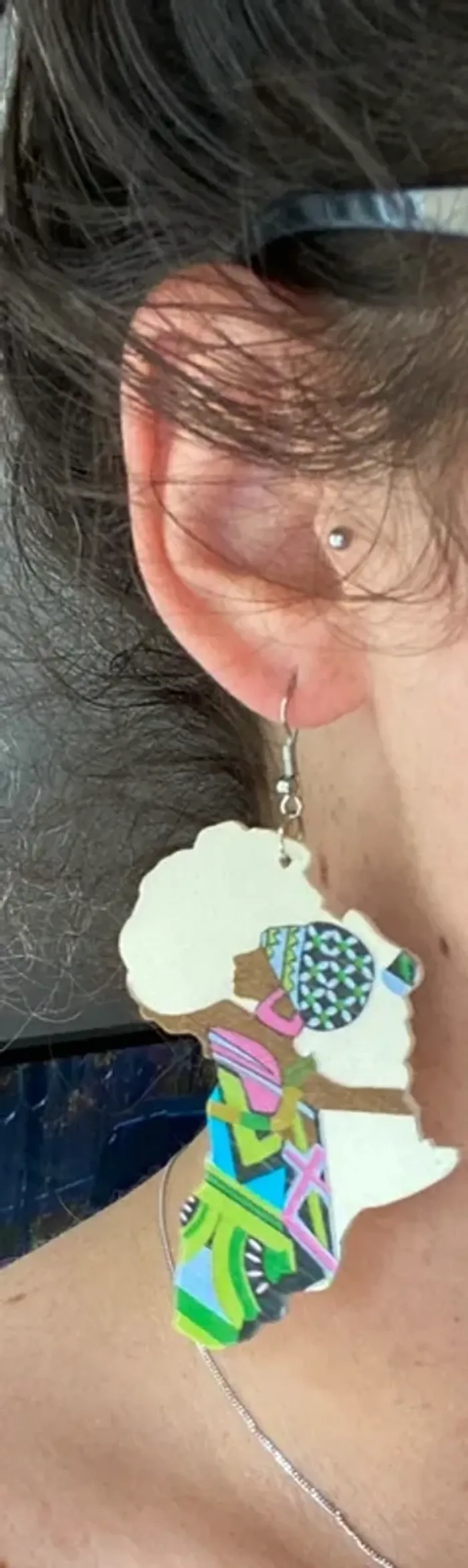 Boucles d’oreilles carte d’Afrique - photo numéro 3