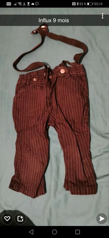 Pantalon rayures bretelles